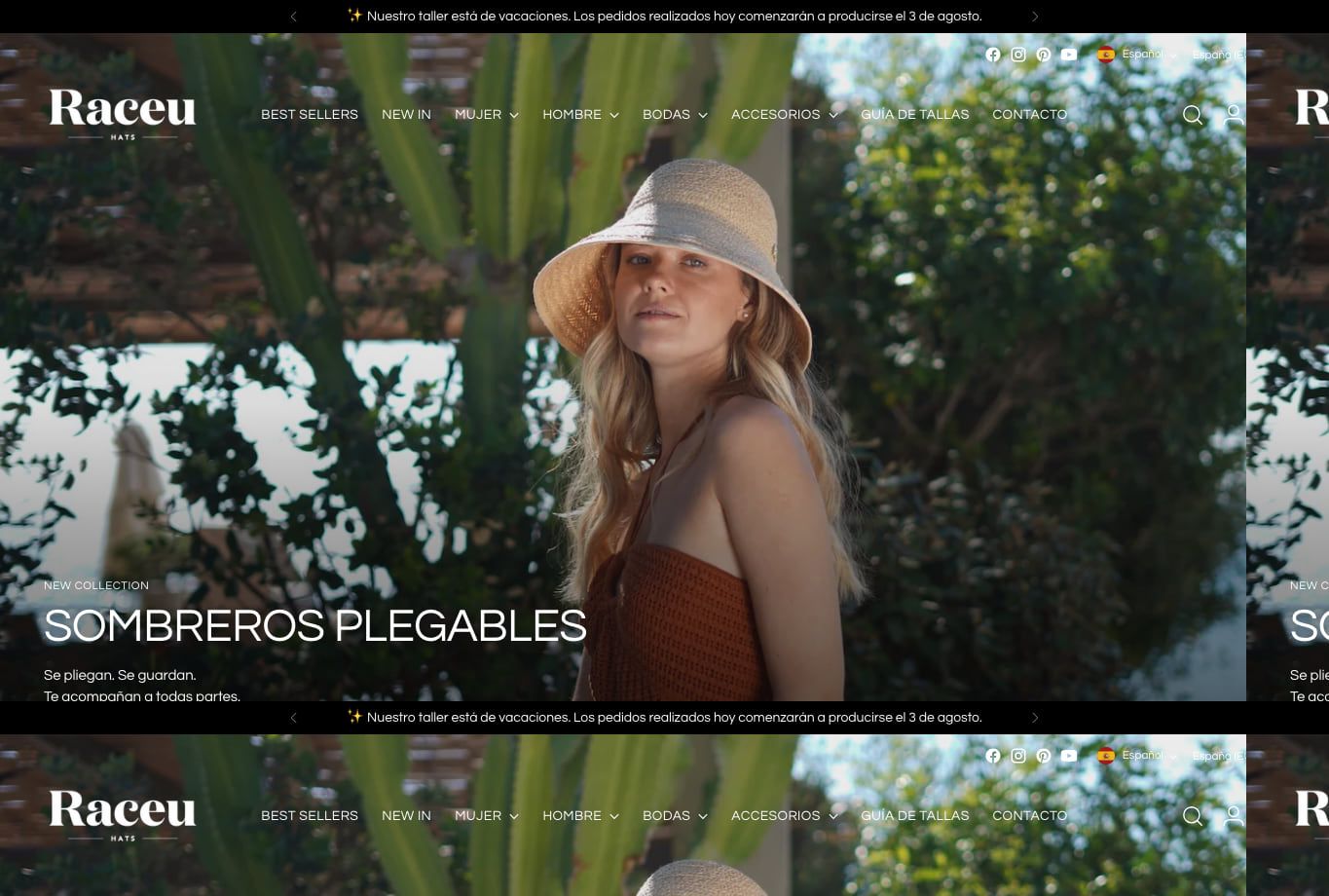 Parte superior de la tienda online Raceu Hats
