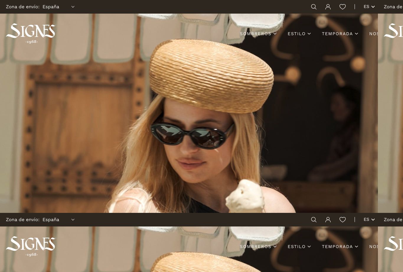 Parte superior de la tienda online Signes Hats