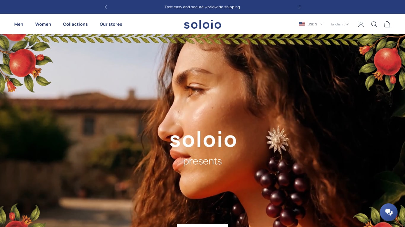Captura real de la home de Soloio