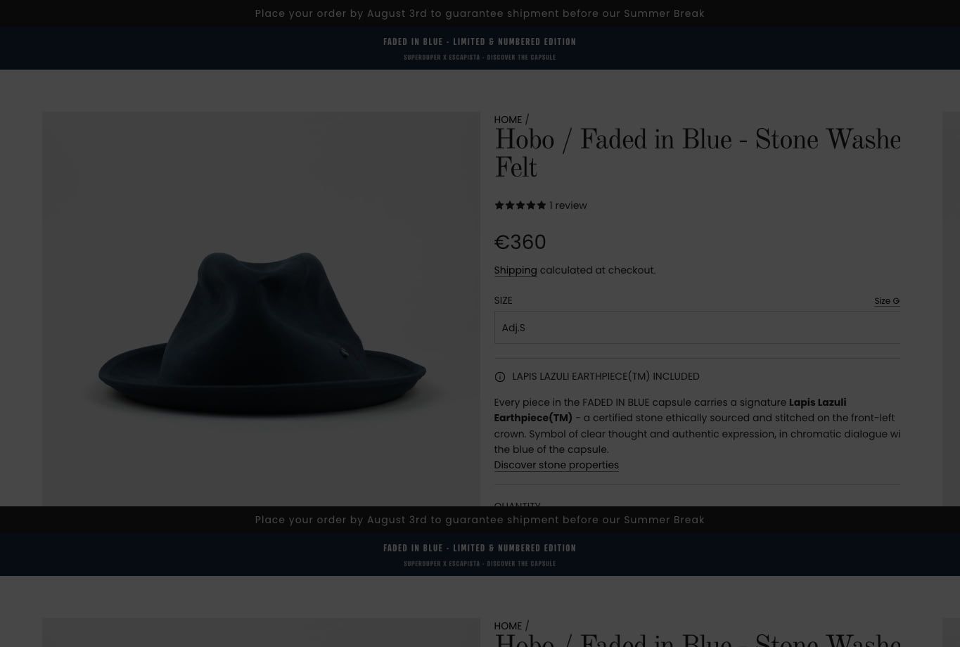 Página de una referencia oficial de SuperDuper Hats