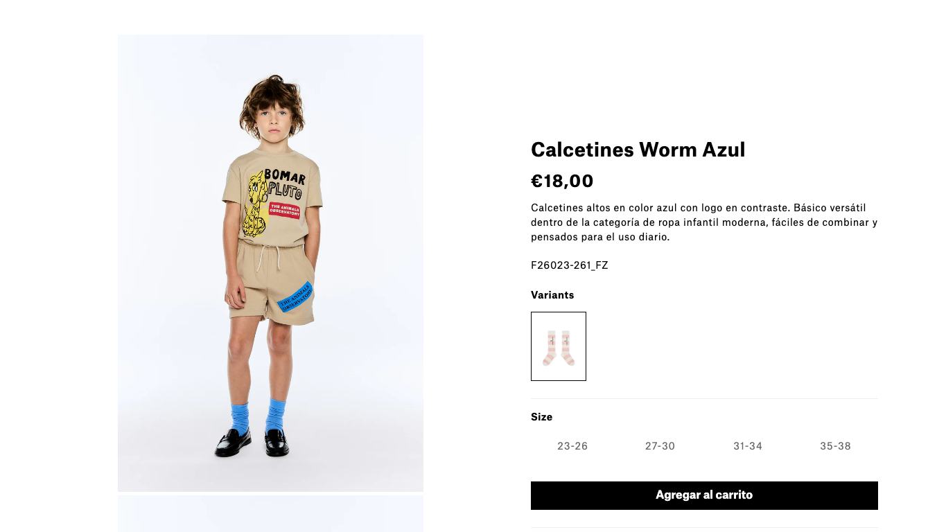 Captura real de producto o colección de The Animals Observatory