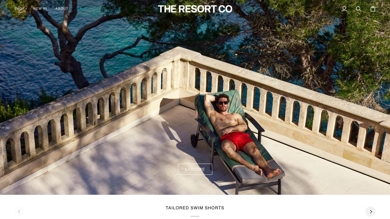 Captura real de la home de The Resort Co
