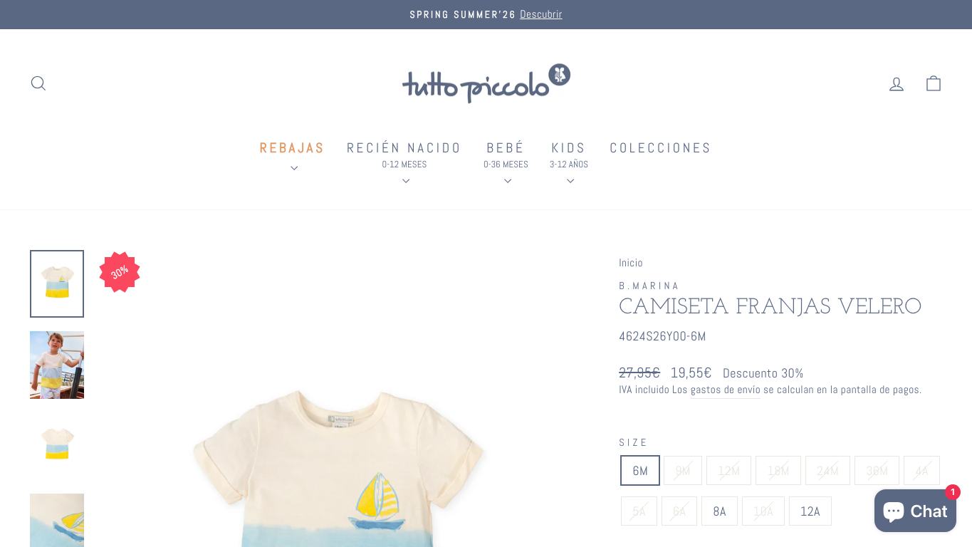 Captura real de producto o colección de Tutto Piccolo