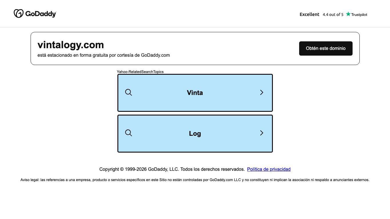 Catálogo y contenido de Vintalogy