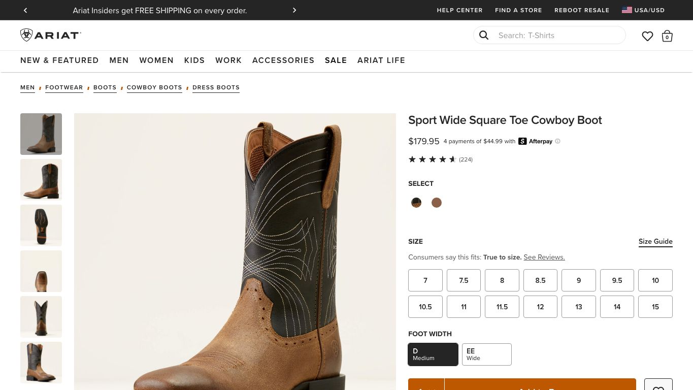 Producto o coleccion real de Ariat