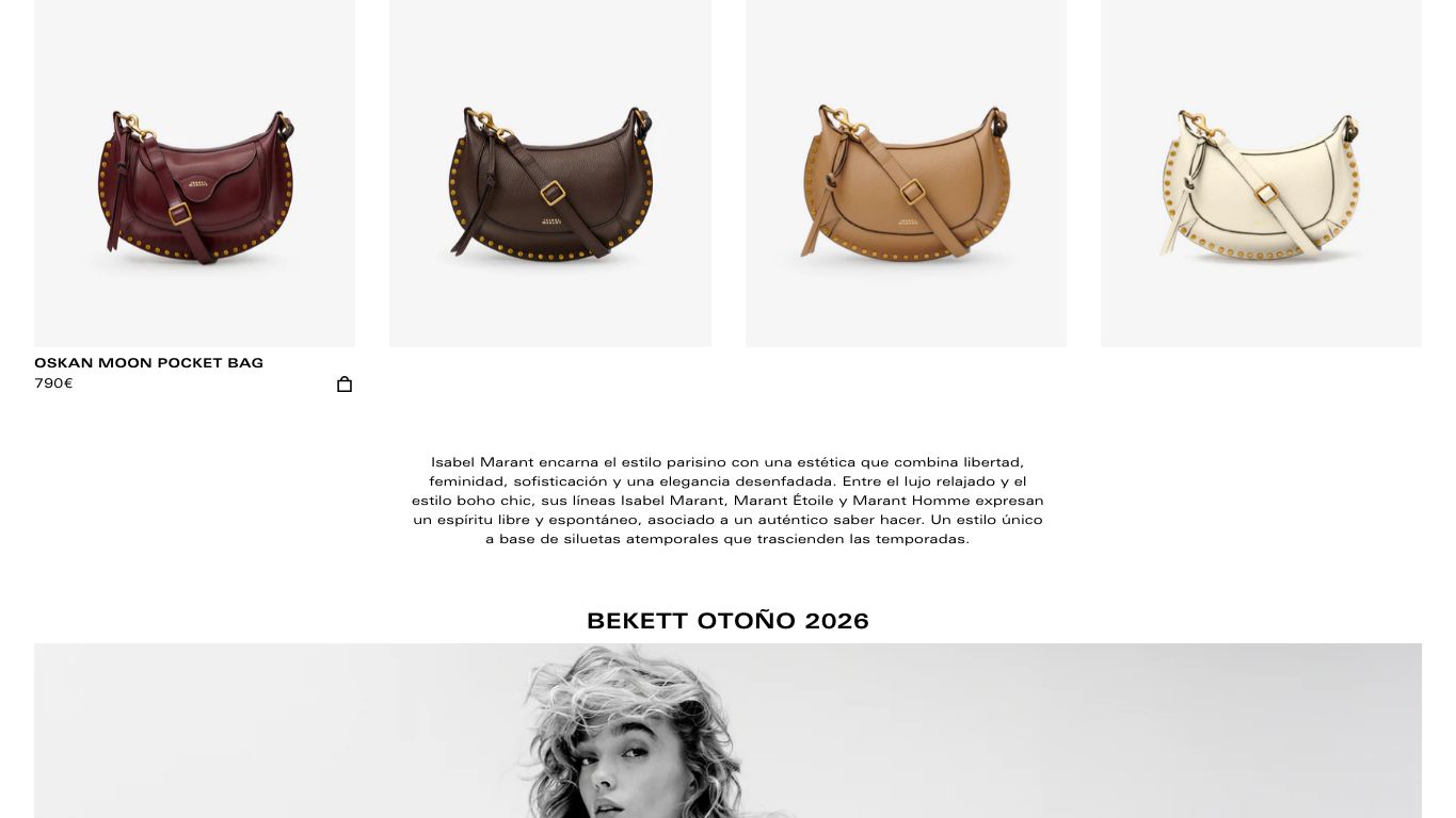 Zona intermedia del catalogo de Isabel Marant