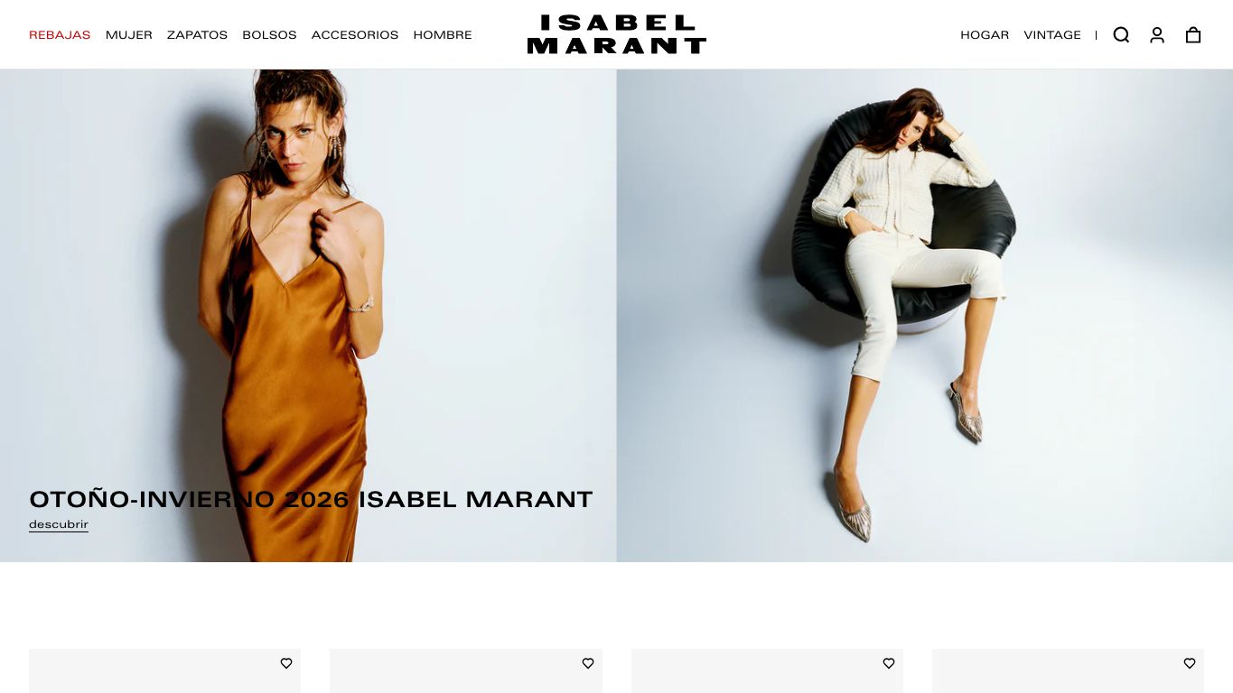 Inicio de la tienda online Isabel Marant