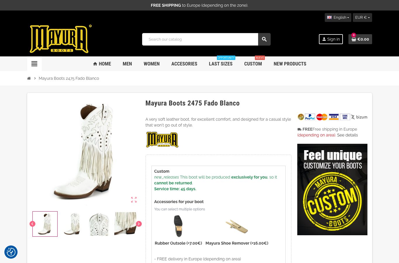 Producto o coleccion real de Mayura Boots