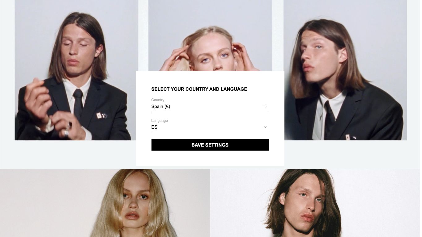 Zona intermedia del catalogo de The Kooples