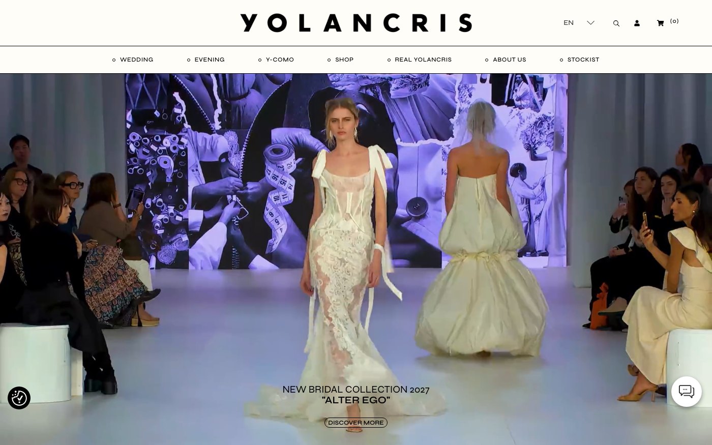 Captura de pantalla de la home de Yolancris