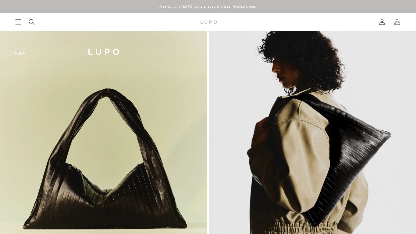 Captura de pantalla de la home de Lupo Barcelona
