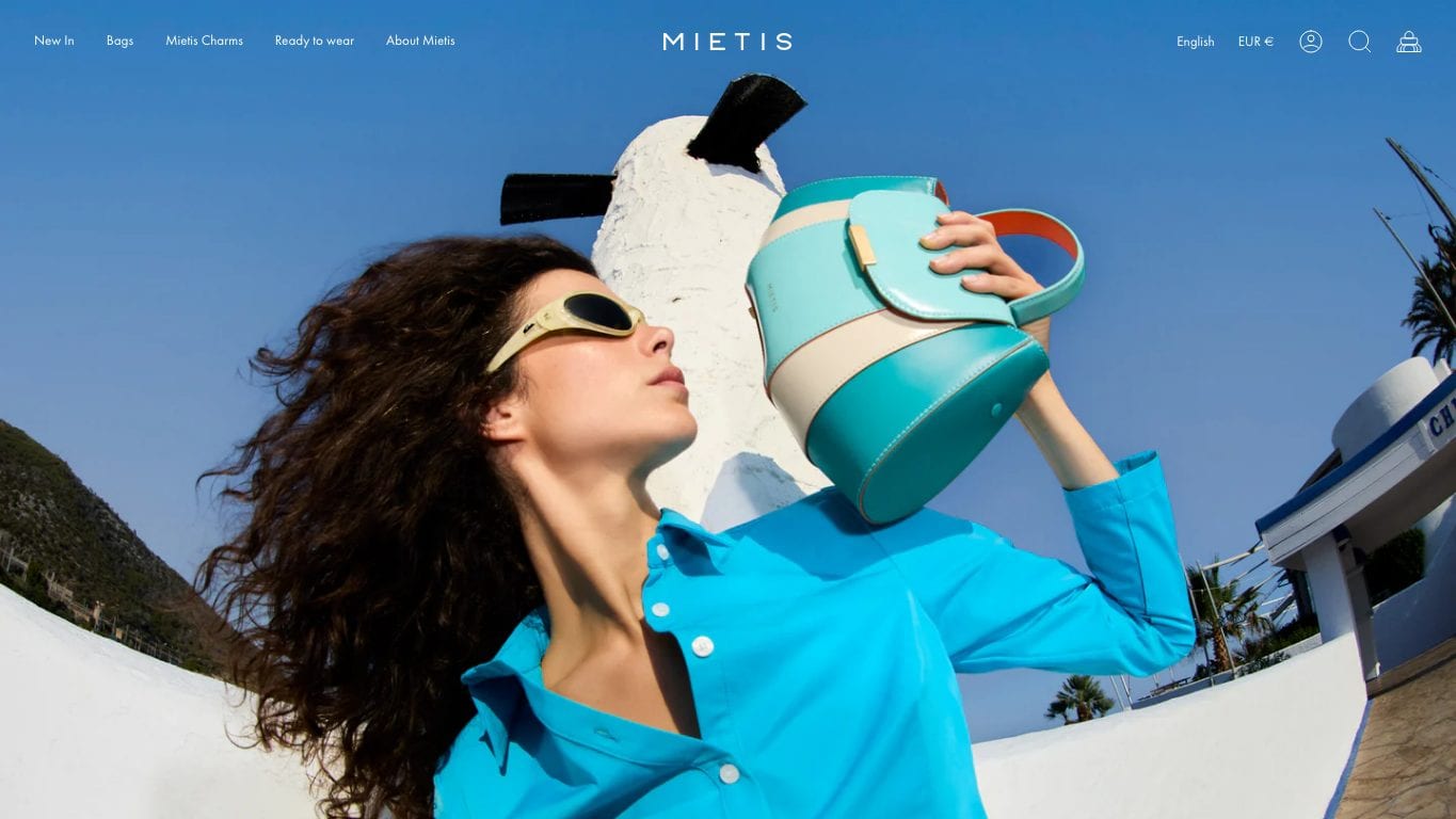 Captura de pantalla de la home de Mietis