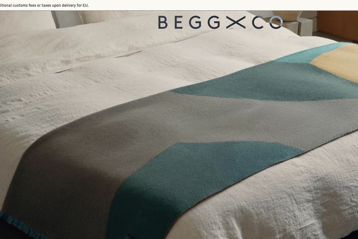 Captura de pantalla de la home de Begg x Co