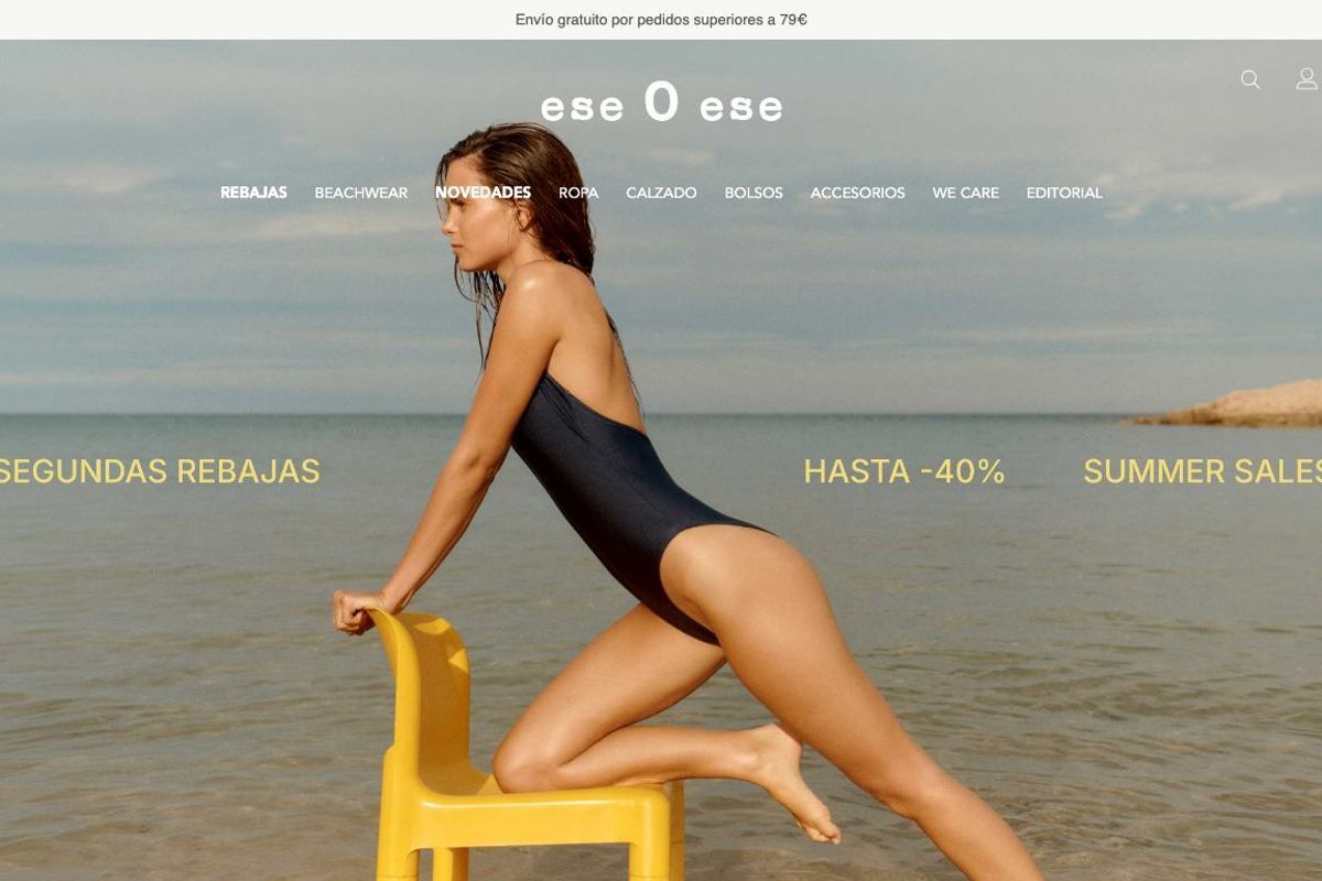 Captura de pantalla de la home de eseOese
