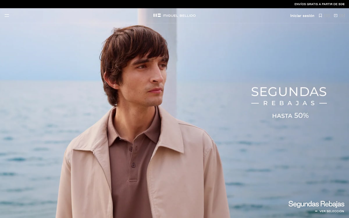 Captura de pantalla de la home de Miguel Bellido