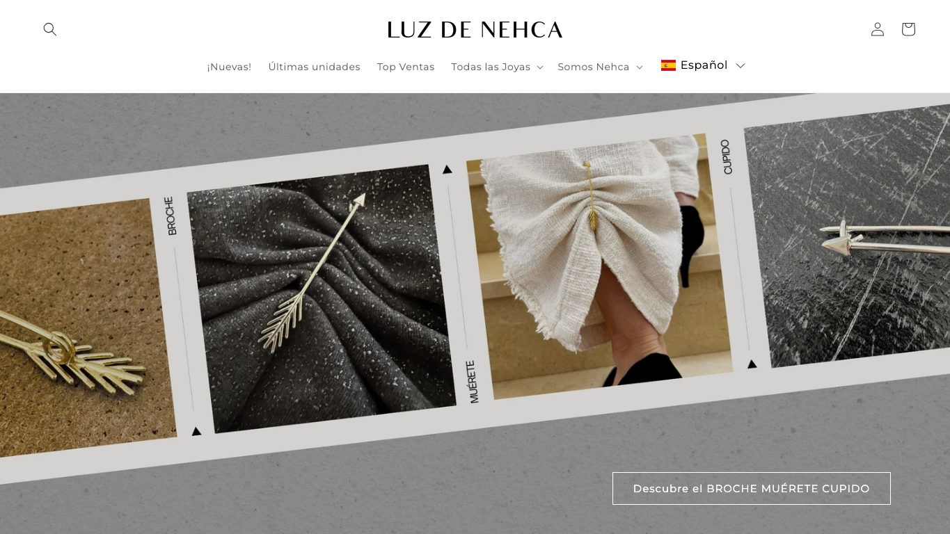 Captura de pantalla de la home de Luz de Nehca