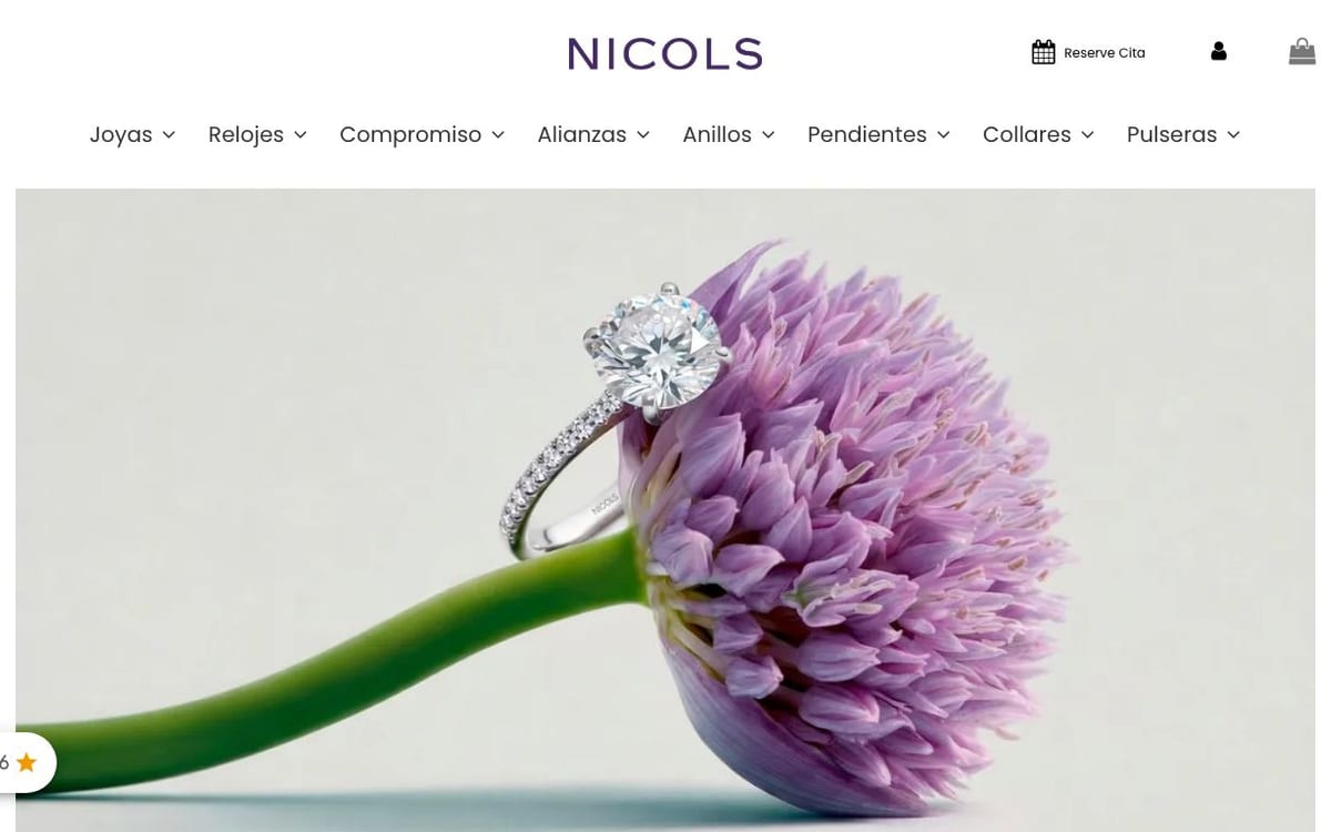 Captura de pantalla de la home de NICOLS