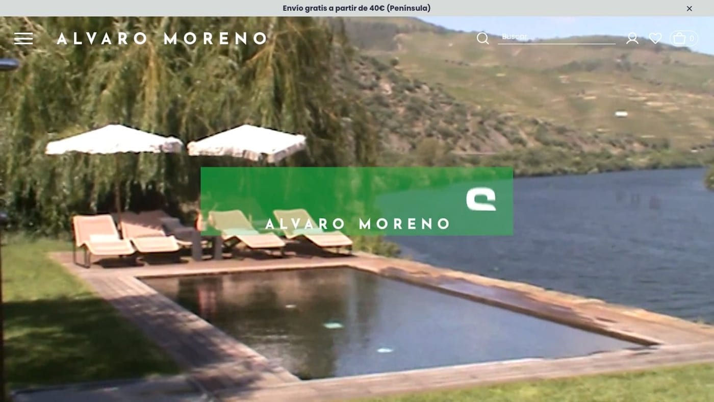 Captura de pantalla de la home de Alvaro Moreno