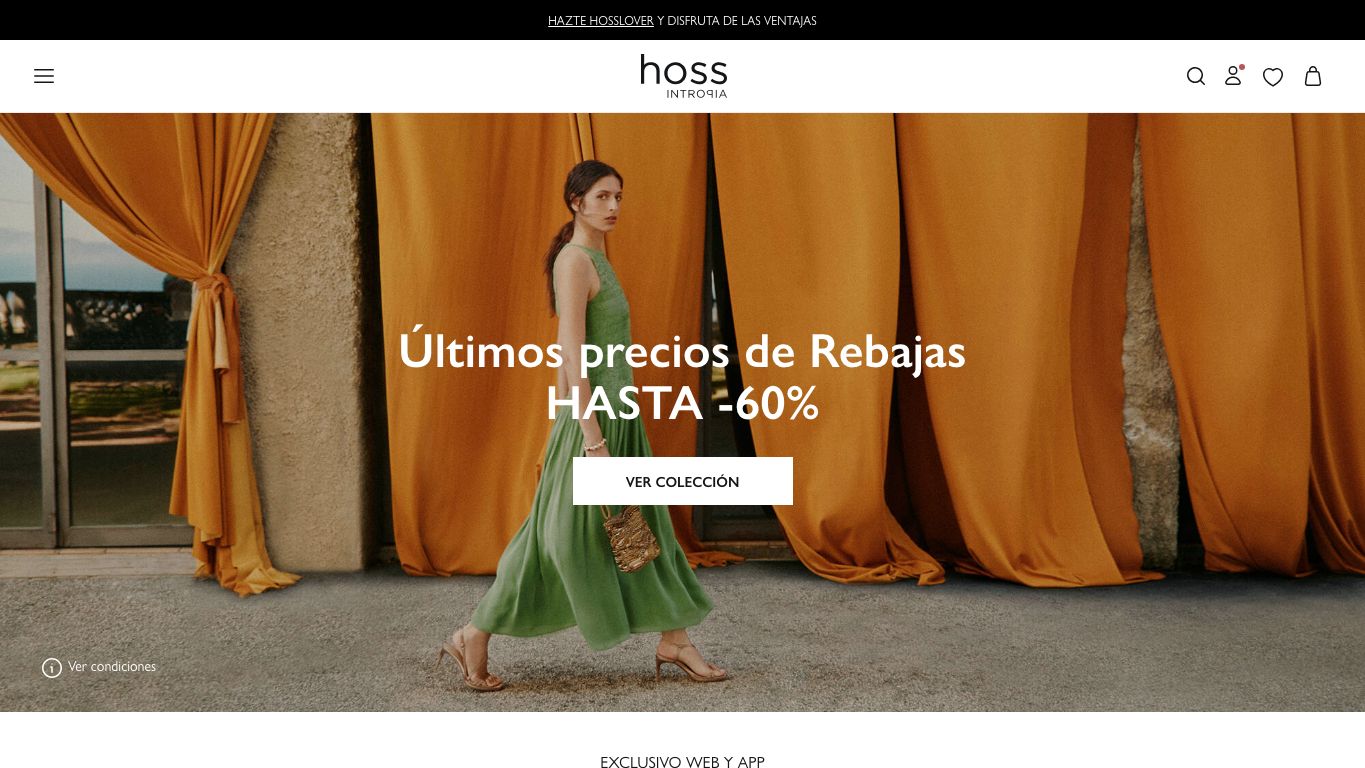 Captura de pantalla de la home de Hoss Intropia