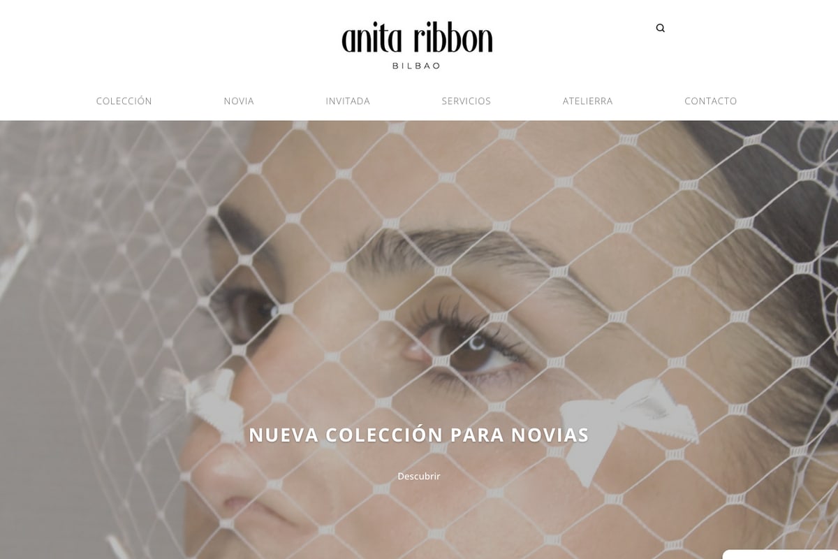 Captura de pantalla de la home de Anita Ribbon